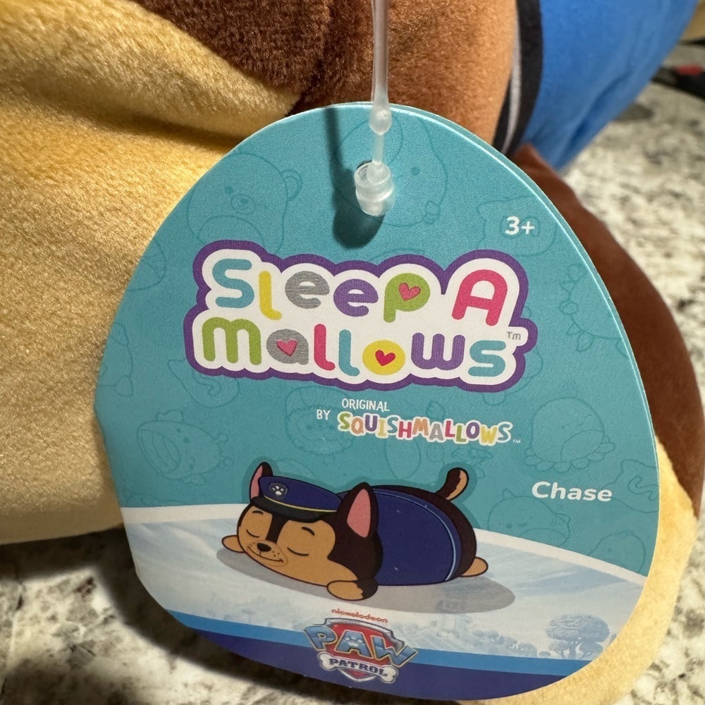 Paw Patrol 18” Jumbo Plush Sleepmallows Chase stuffed animal by Squishmallows - Picture 7 of 7
